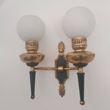 Large empire style double light wall light