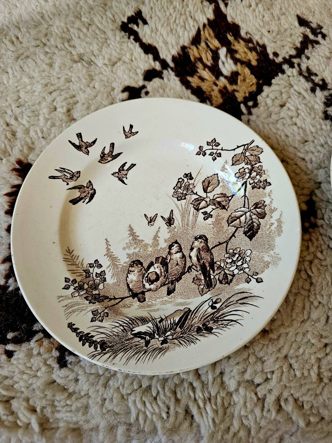 2 small ironstone plates