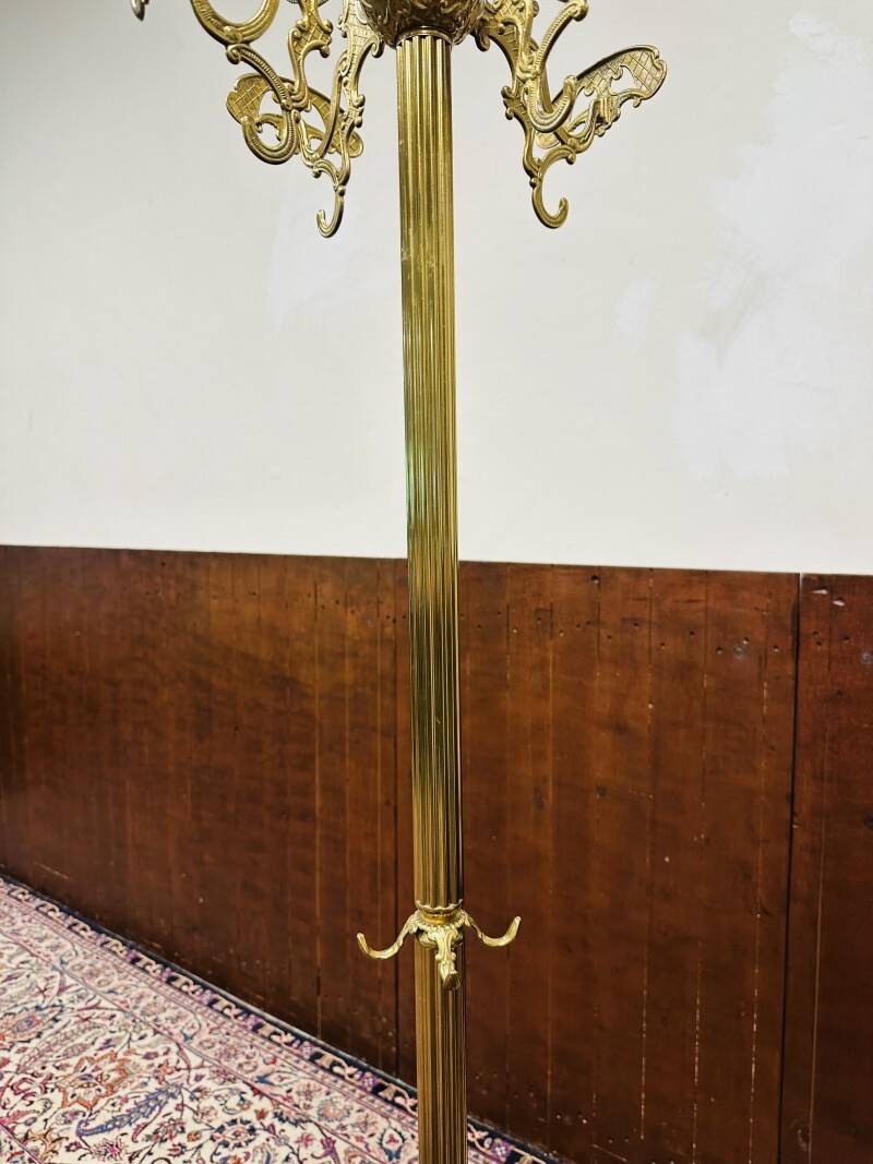 Classic brass coat rack
