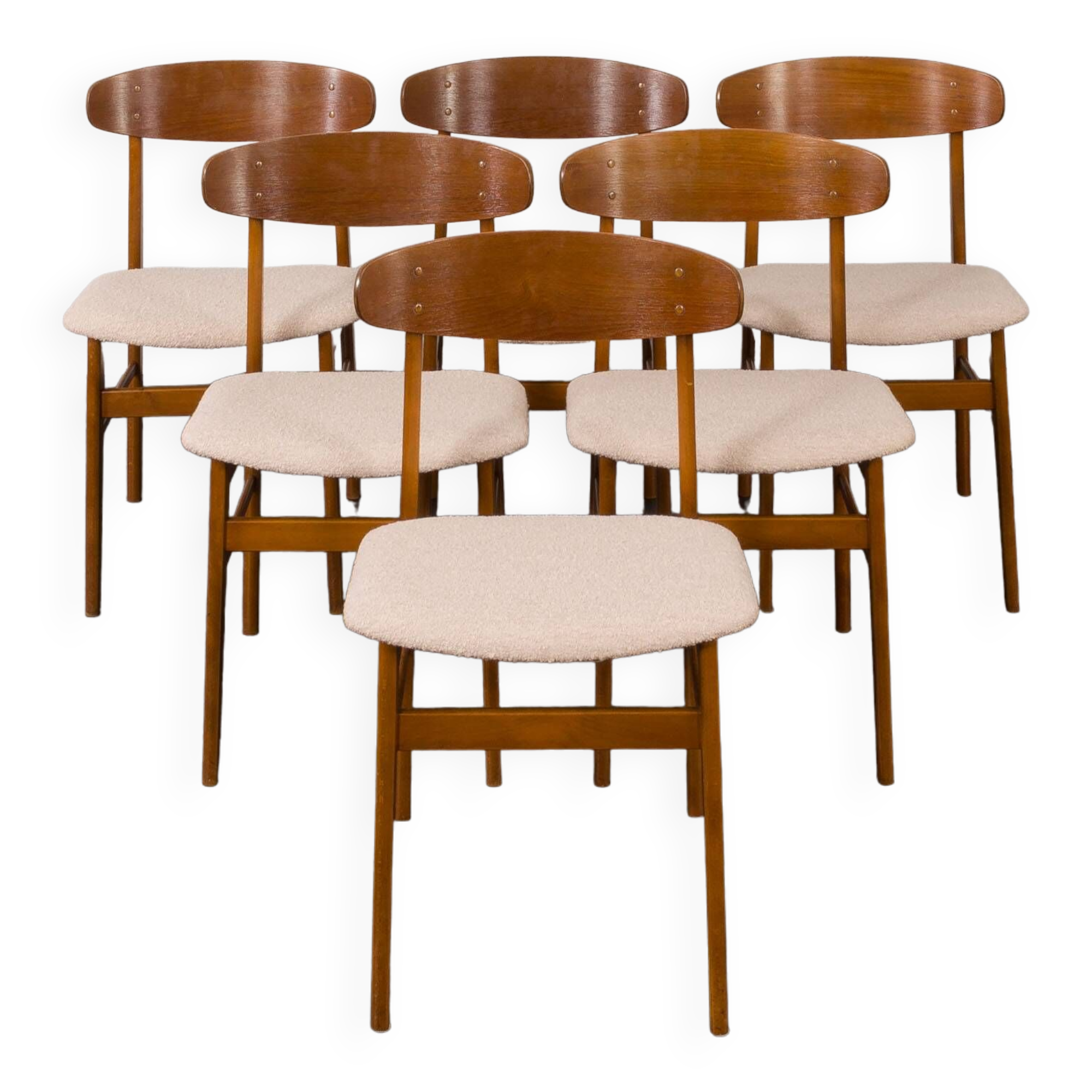 Danish vintage teak mid-century chairs by Farstrup, set of 6, Denmark, 1960s