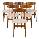 Danish vintage teak mid-century chairs by Farstrup, set of 6, Denmark, 1960s