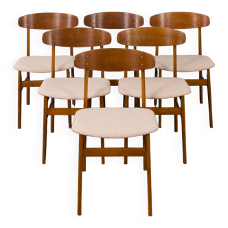 Danish vintage teak mid-century chairs by Farstrup, set of 6, Denmark, 1960s