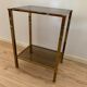 Brass console and smoked glass italy 1970