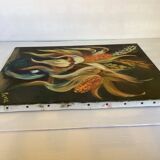 Still life bouquet painting oil on canvas signed