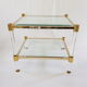 Coffee table in Lucite and Golden steel