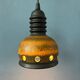 Brown ceramic pendant light Mid-Century, West Germany