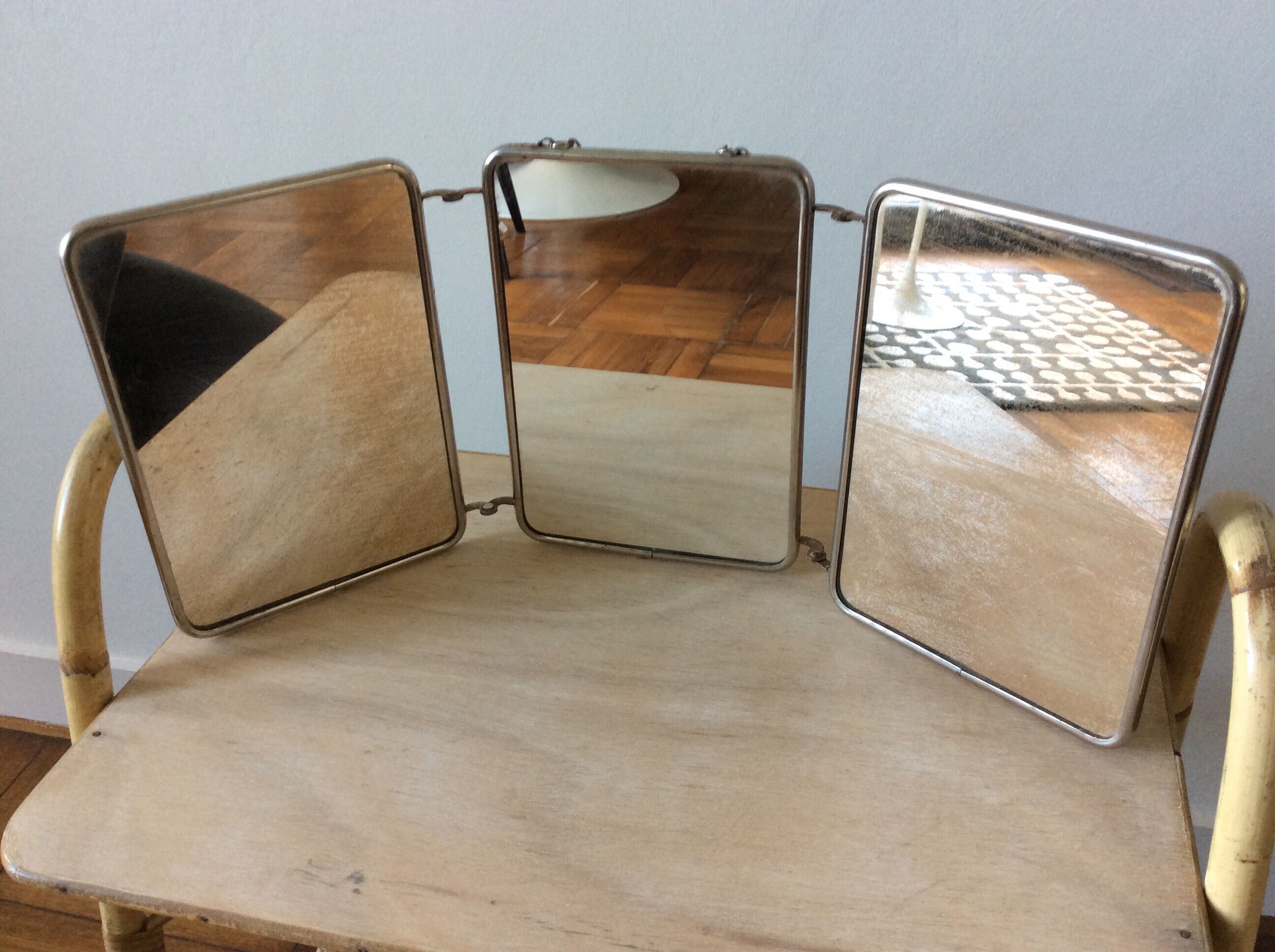 Barbier triptych mirror 21x50cm