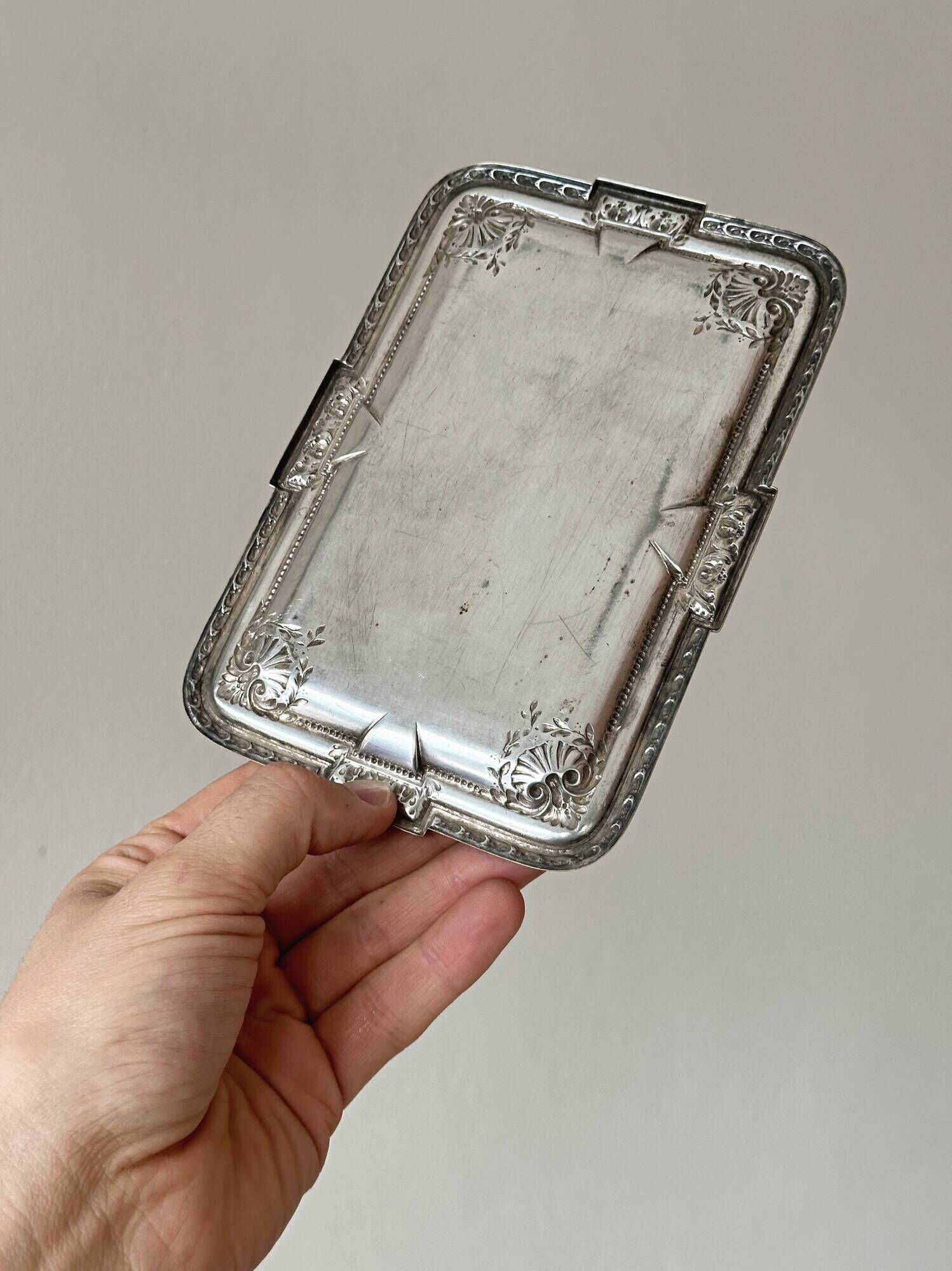 Small antique silver tray