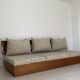 1970s wooden wall bench