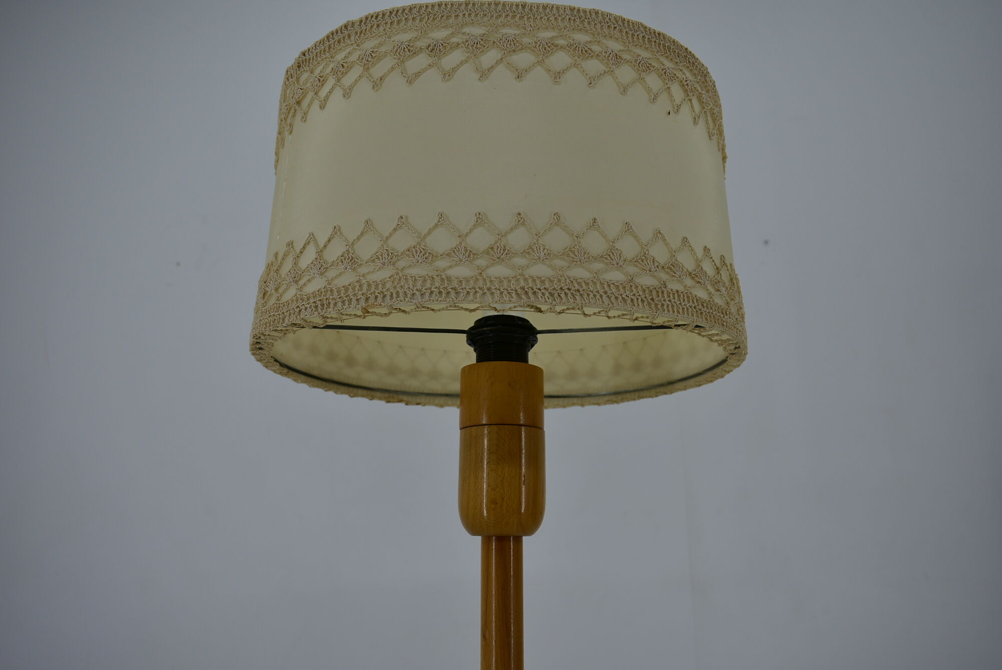 Mid-Century Wooden Floor Lamp by Uluv, 1950s / Czechoslovakia