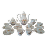 Tasses porcelaine mésanges bleues
