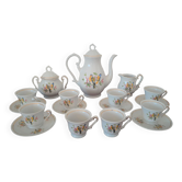 Tasses porcelaine mésanges bleues