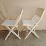 Vintage garden furniture R Gleizes in white painted wood