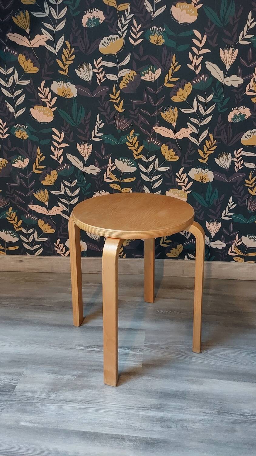 Vintage Frosta Bentwood Ikea stool, 1990s