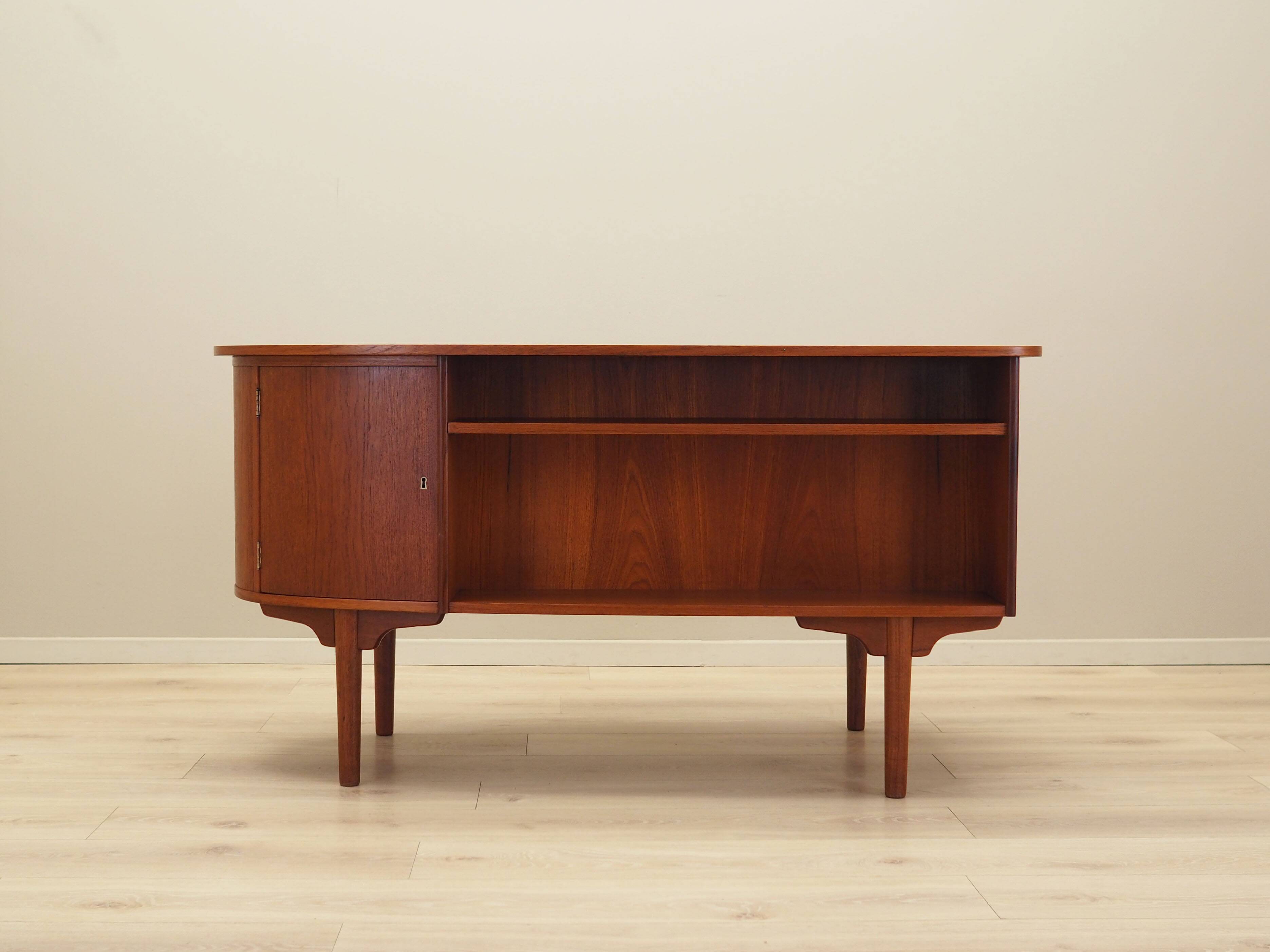 Teak desk, Danish design, 1970s, designer: H.P. Hansen, manufacturer: Rande