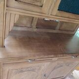 Art Deco two-body sideboard in natural chestnut.