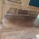 Art Deco two-body sideboard in natural chestnut.