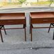 Tables de chevet danoises en teck avec étagères à cordes, 1967, lot de 2