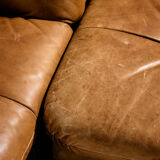 Modular leather sofa, set of 3