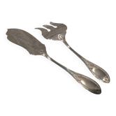 Fish serving set, 2 pieces, silver-plated metal, Apollo Empire silversmith