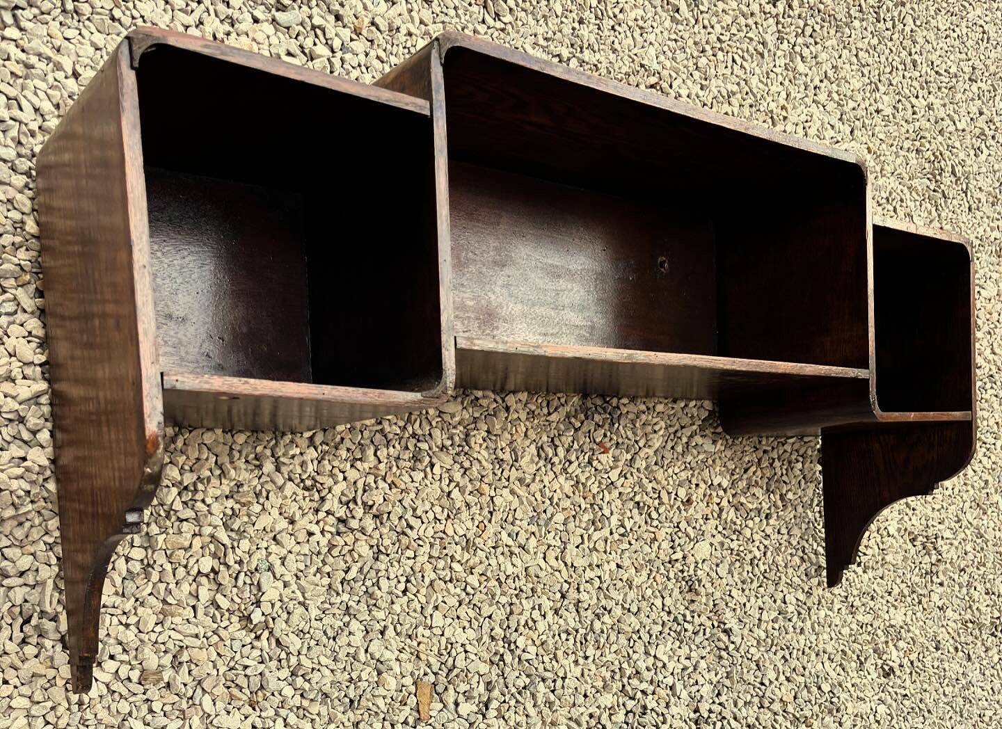 1940s wooden wall shelf