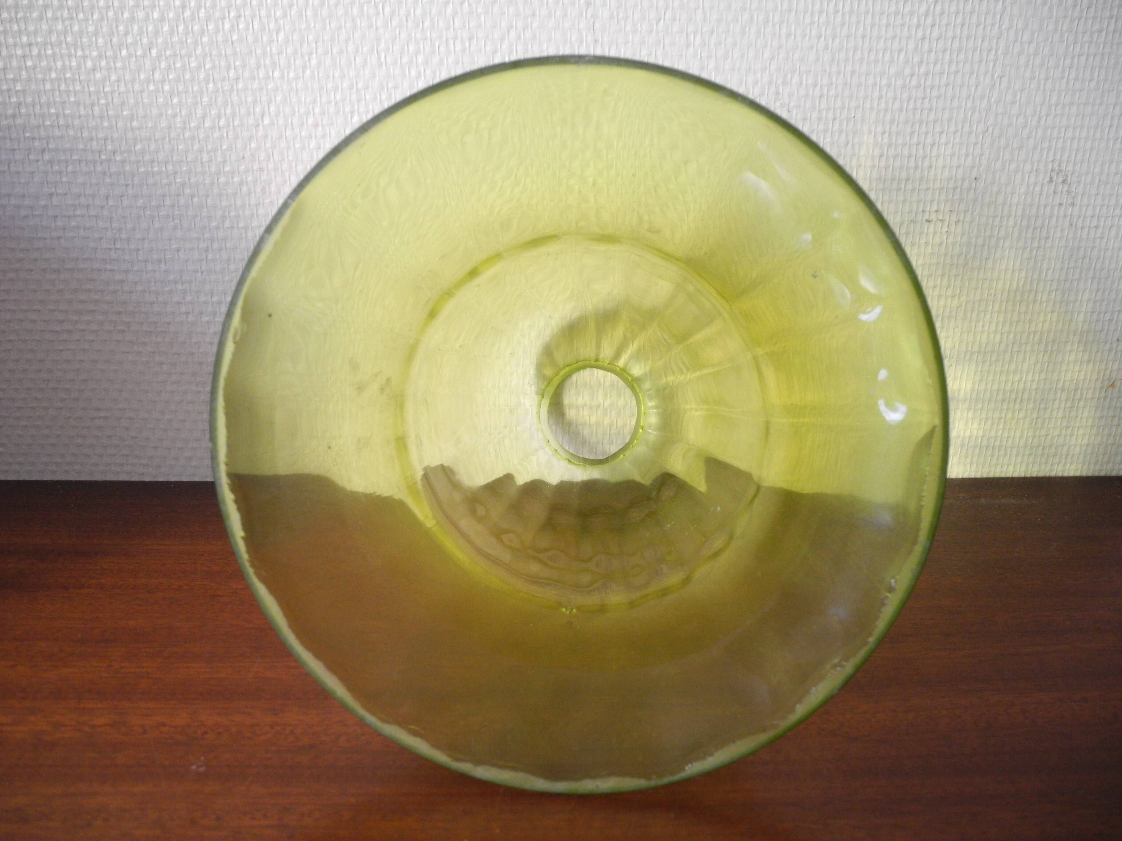 old blown glass lampshade vintage pendant light