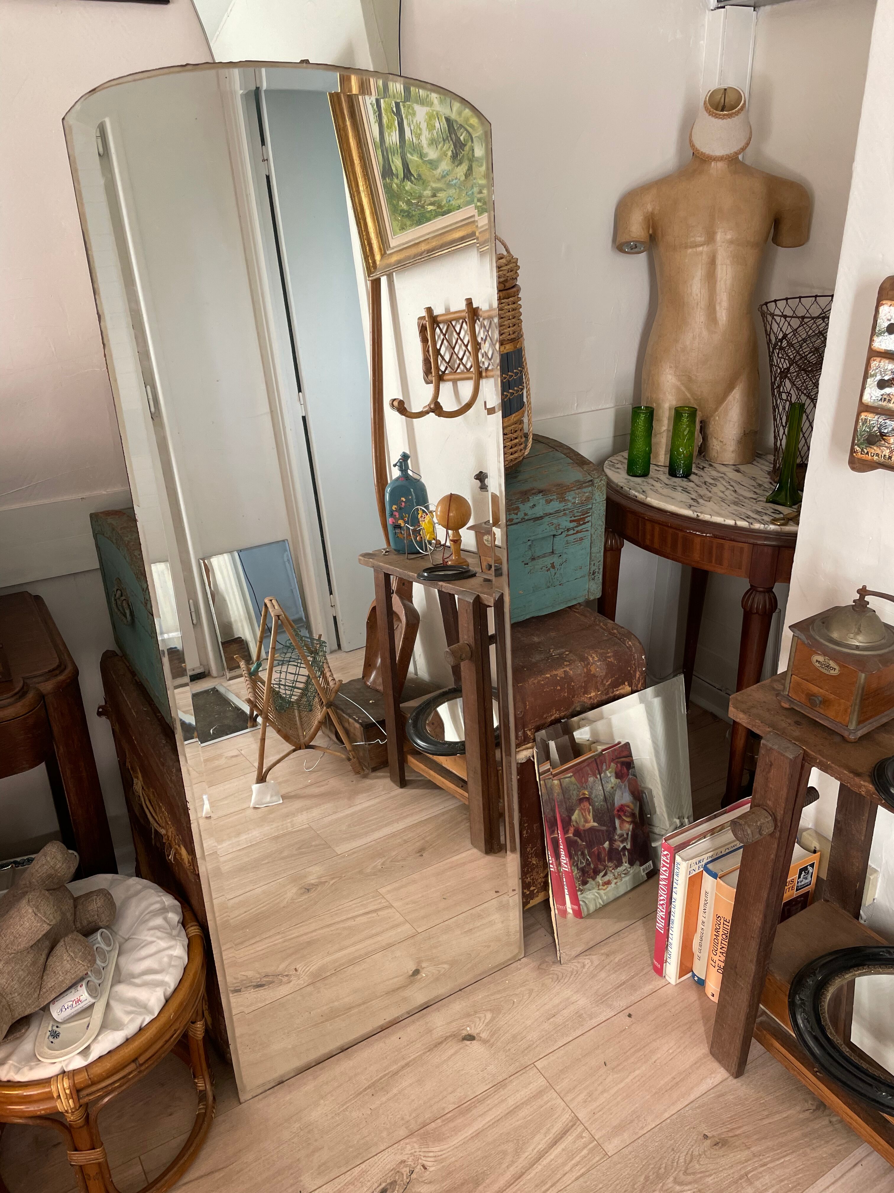 Beveled mirror 150x57cm