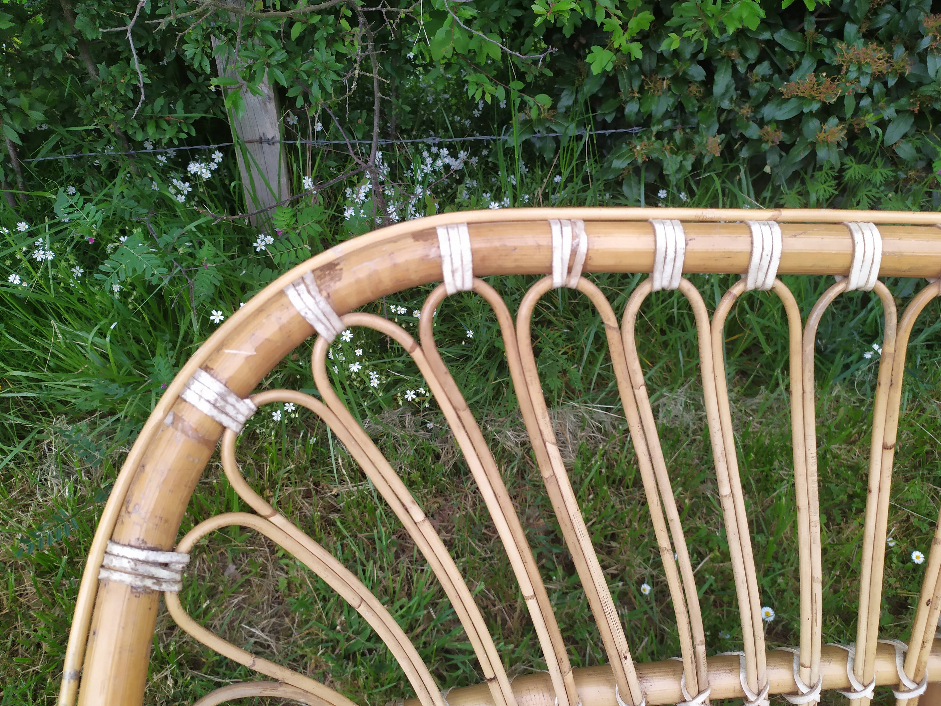 Rattan bench years 50/60