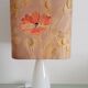 Vintage silk lampshade with floral pattern