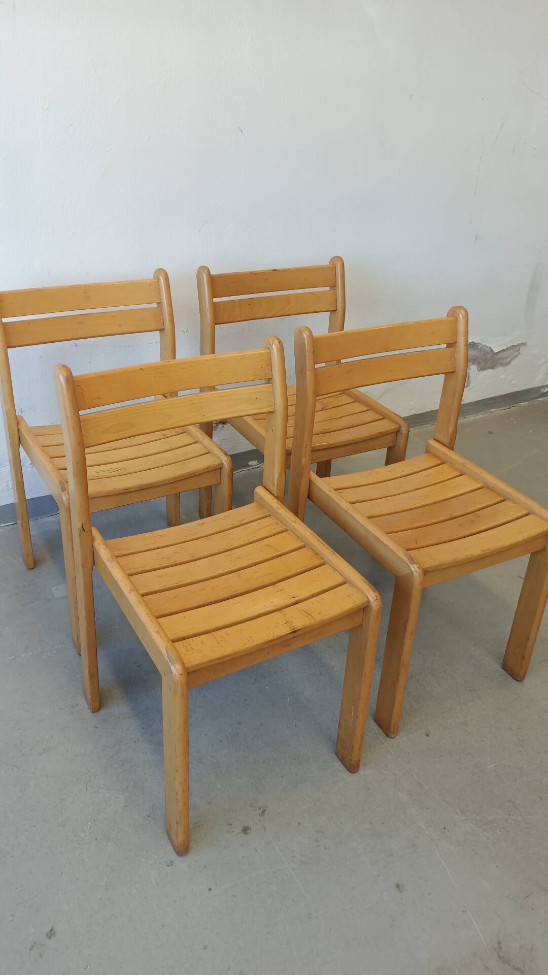 Set of beech chairs