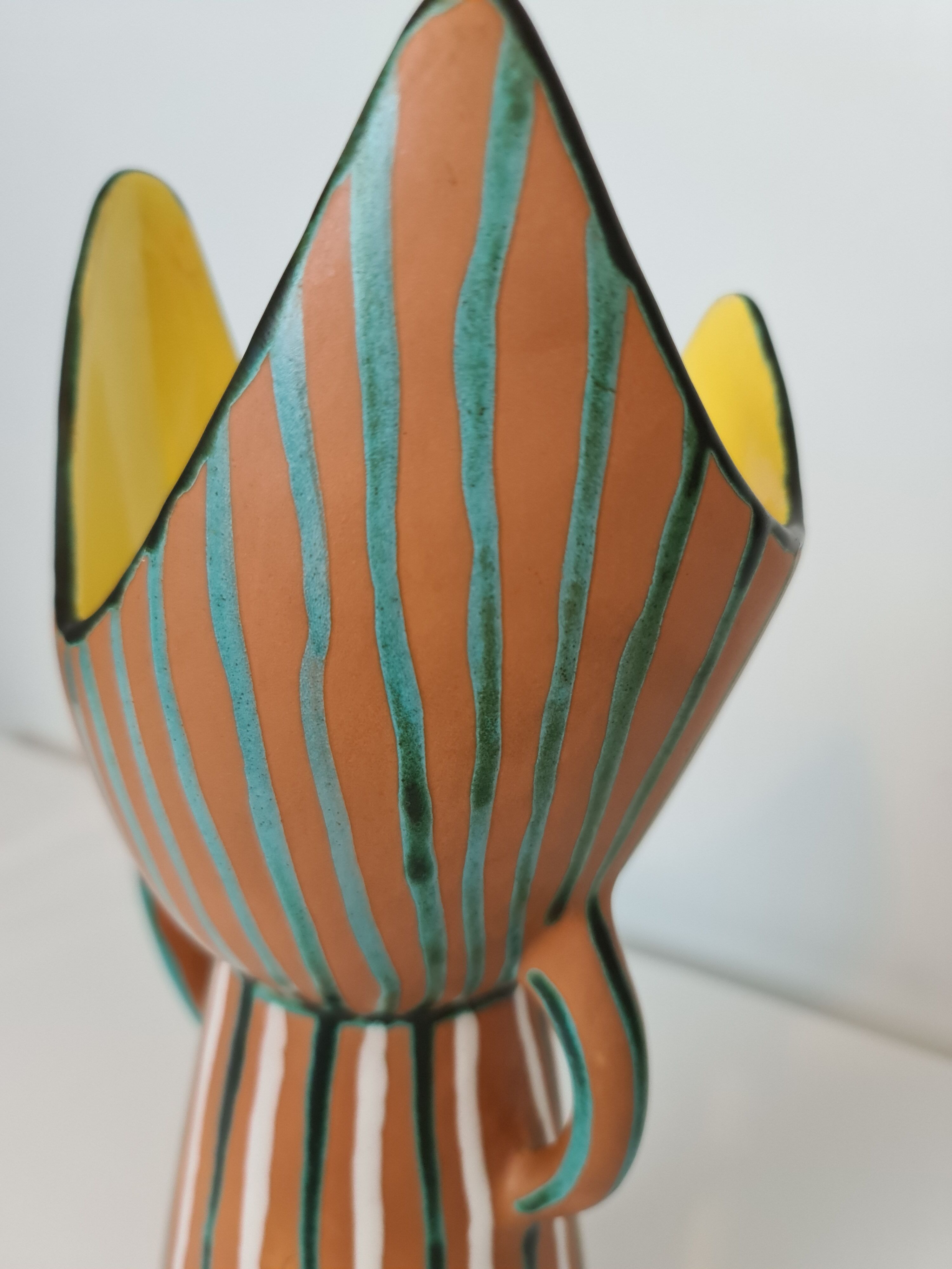 Gabriel Fourmaintraux 2-handle ceramic vase 1960