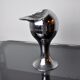 Space age ashtray, chrome, italy, 1970
