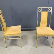 Vintage brass dining chairs by Belgochrom, 1970s