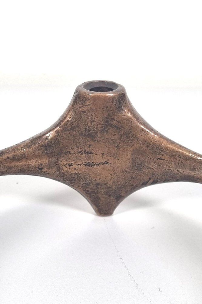 Bronze Brutalist Candle Holder