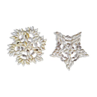 Pair of shell bottle bottoms