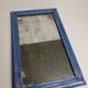 Old rectangular mirror, blue and silver patina, 46 cm