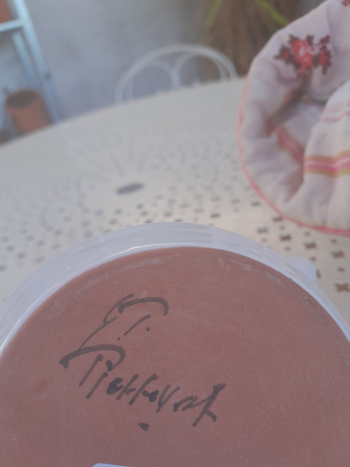 Artisanal glazed terracotta teapot