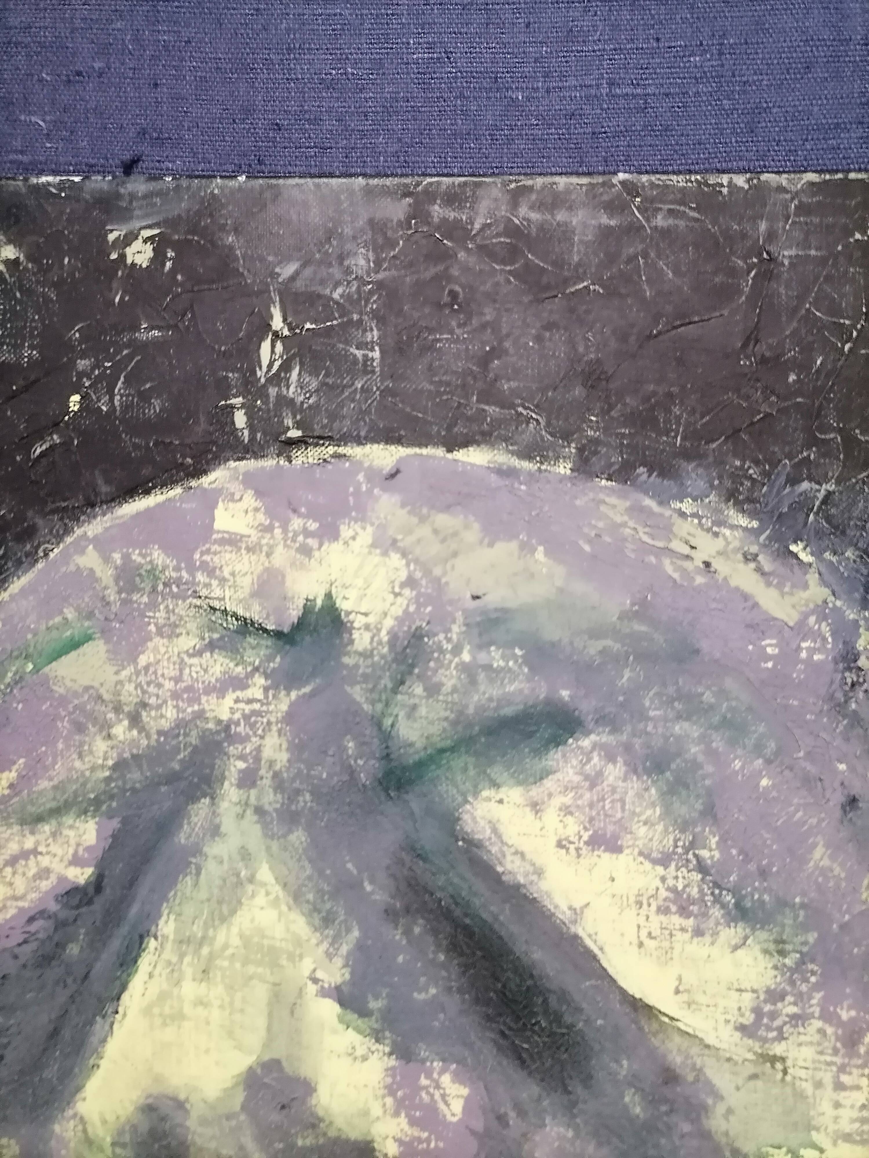 Contemporary moon painting on canvas