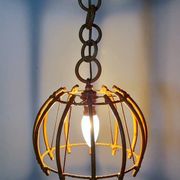 Rattan suspension in the style of Louis Sognot, 1960.