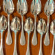 Christofle pearls, dessert cutlery 12 forks 12 spoons 17cm