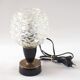 Lampe boule ananas et verre noir