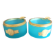 Paire de cendriers V.N.C. « Opaline de Venise »–Murano, Italie, années 1970