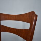 Vintage walnut dining chairs by Mier Topolcany, Czechoslovakia, 1960s, set of 4