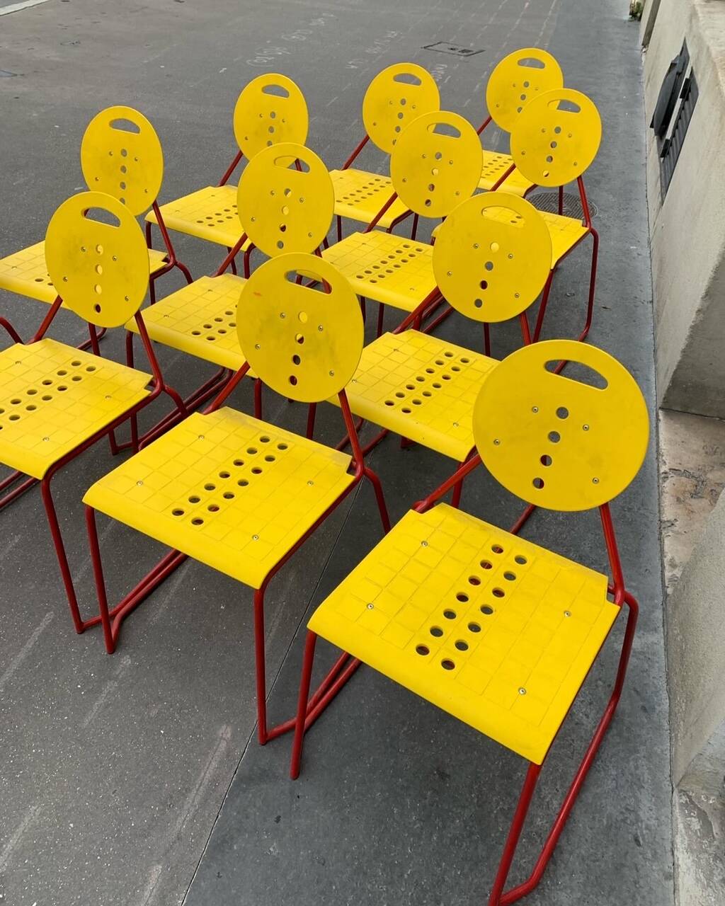 twelve “Charlie” chairs by Carlo Bimbi