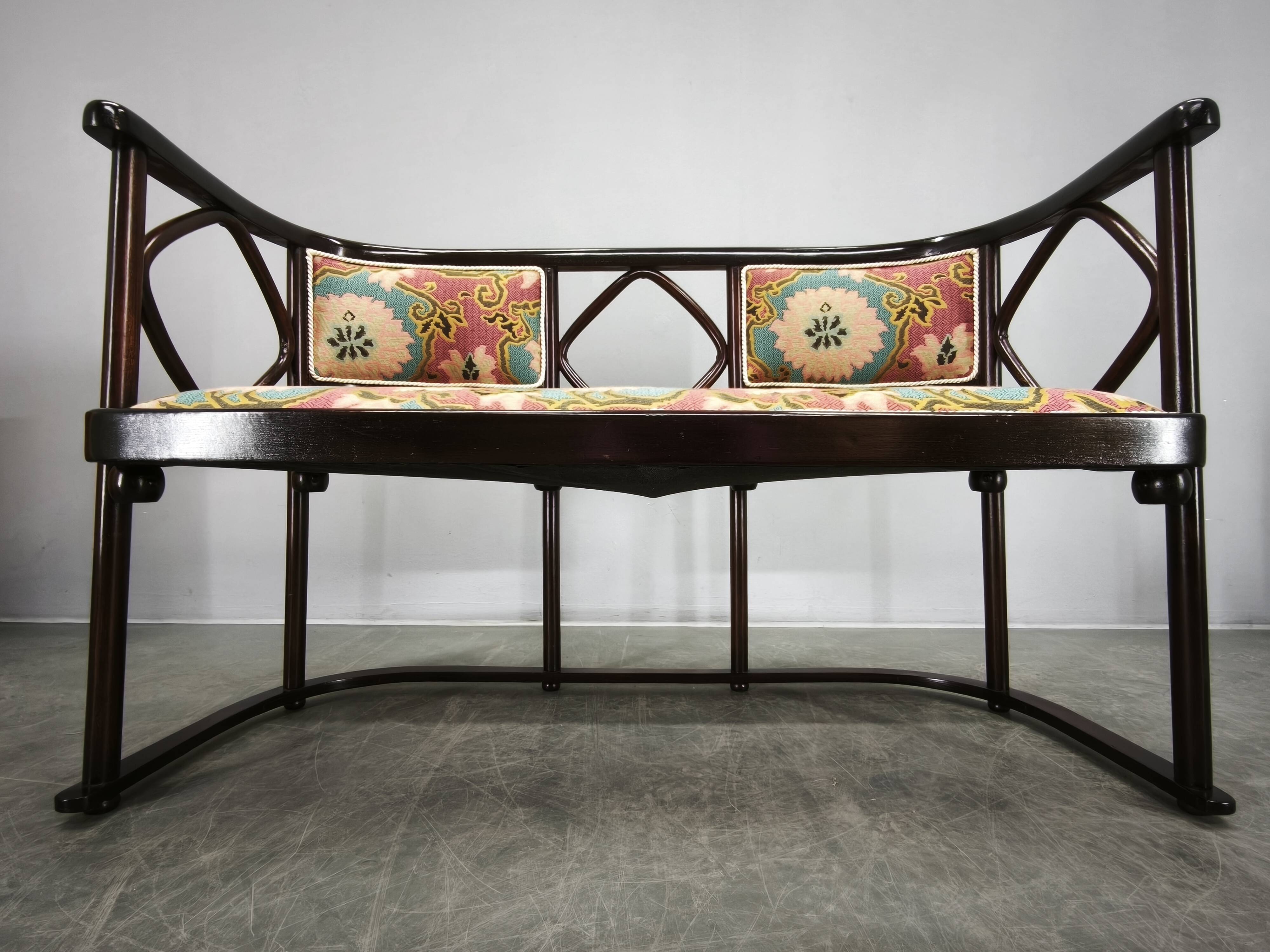 Josef Hoffmann Style Fledermaus Art Nouveau Sofa, 1930s