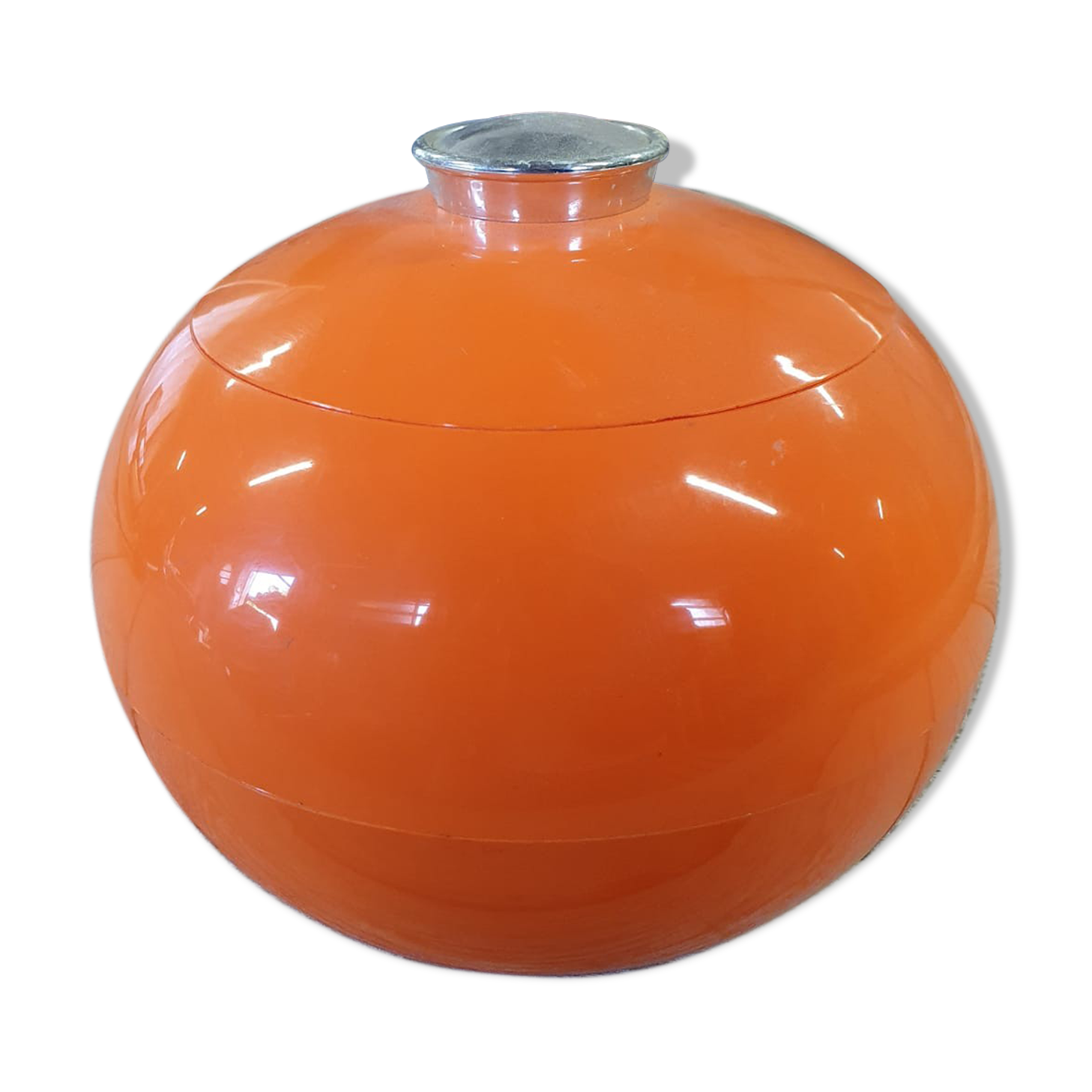 Orange ice cube pot 1970