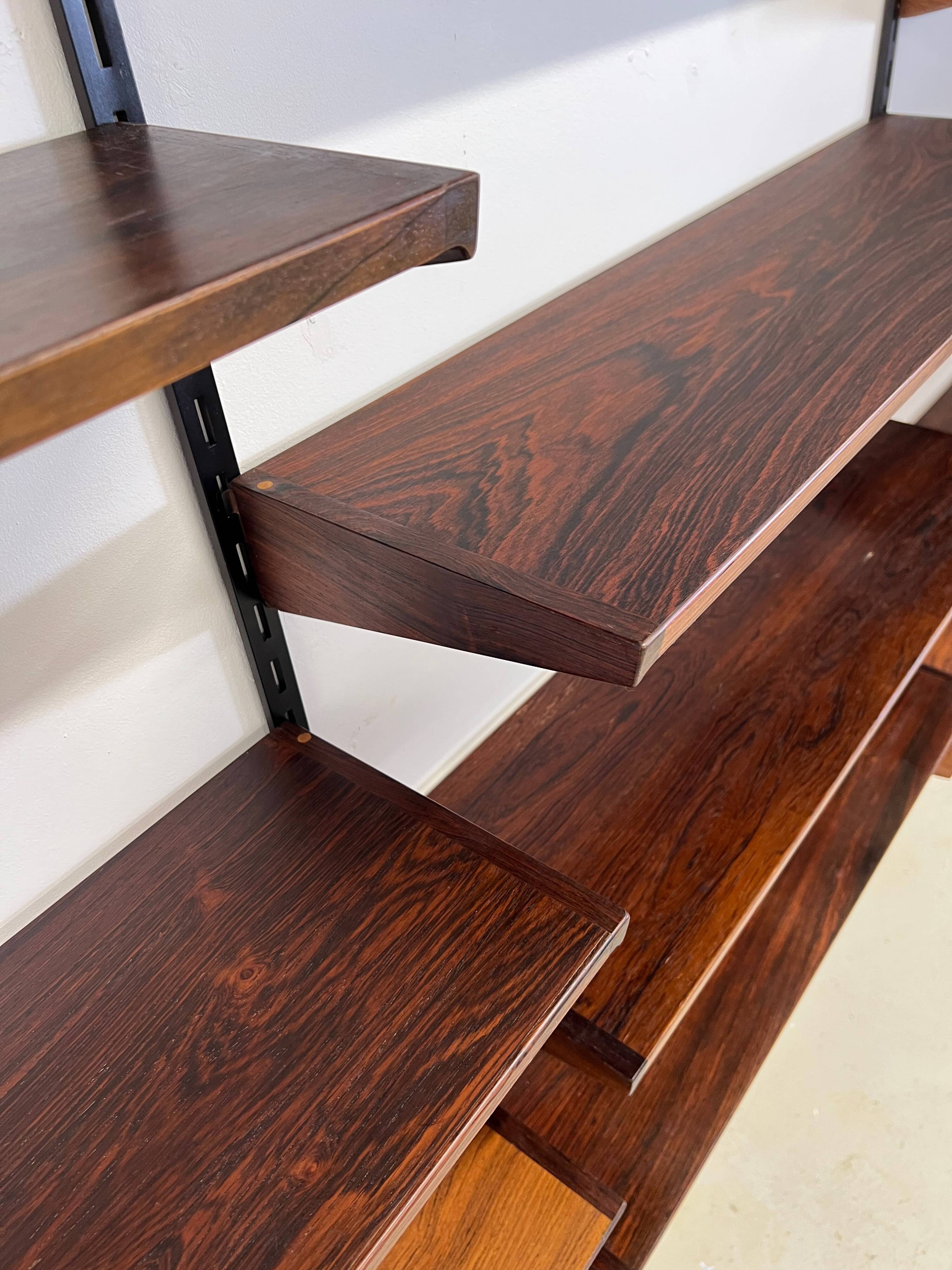 Rosewood Modular Wall System By Kai Kristiansen For Feldballes