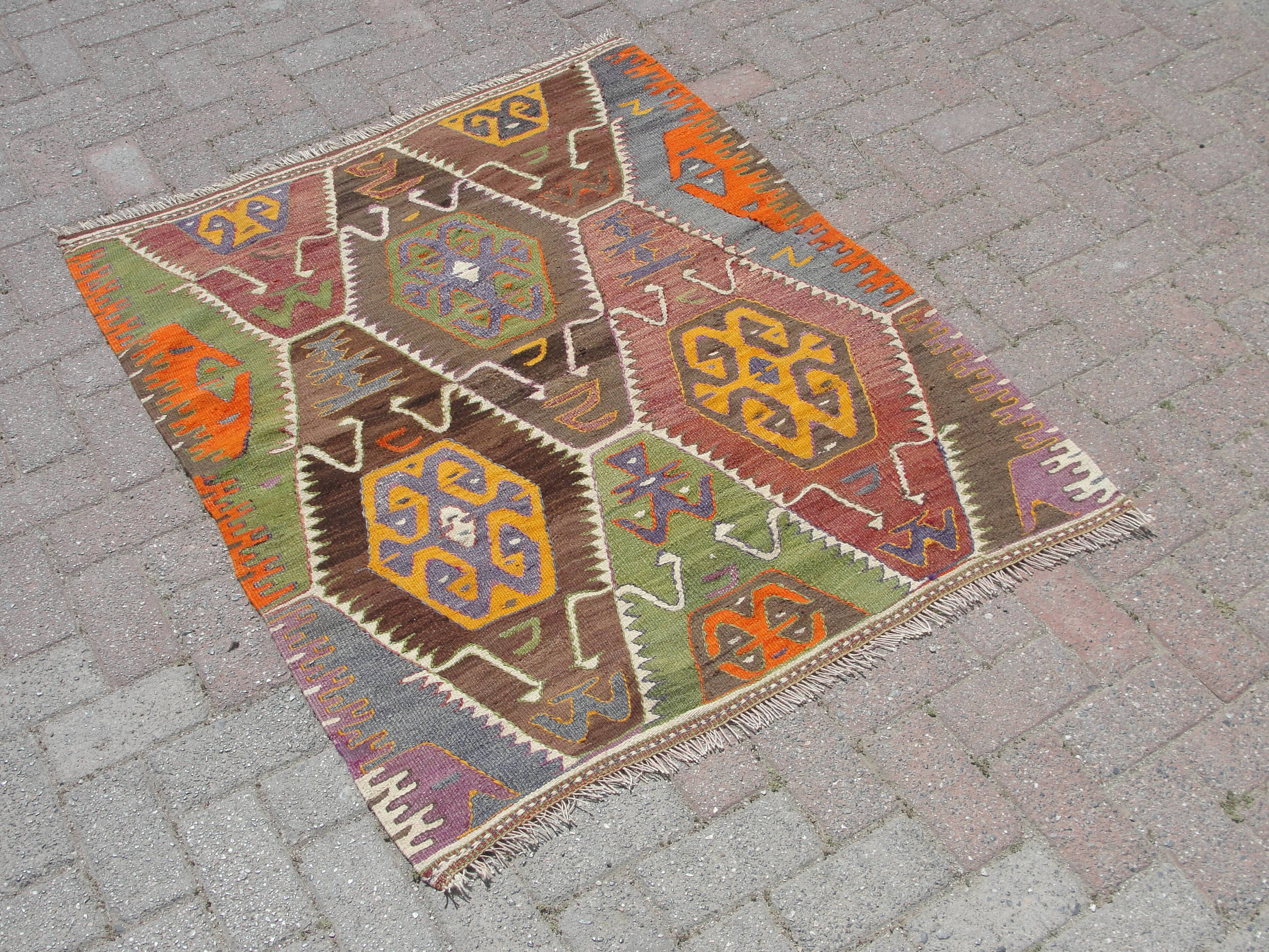 Small handmade kilim rugs for bedroom