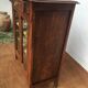Buffet parisien en bois ciré , 2  portes vitrées,  2 tiroirs