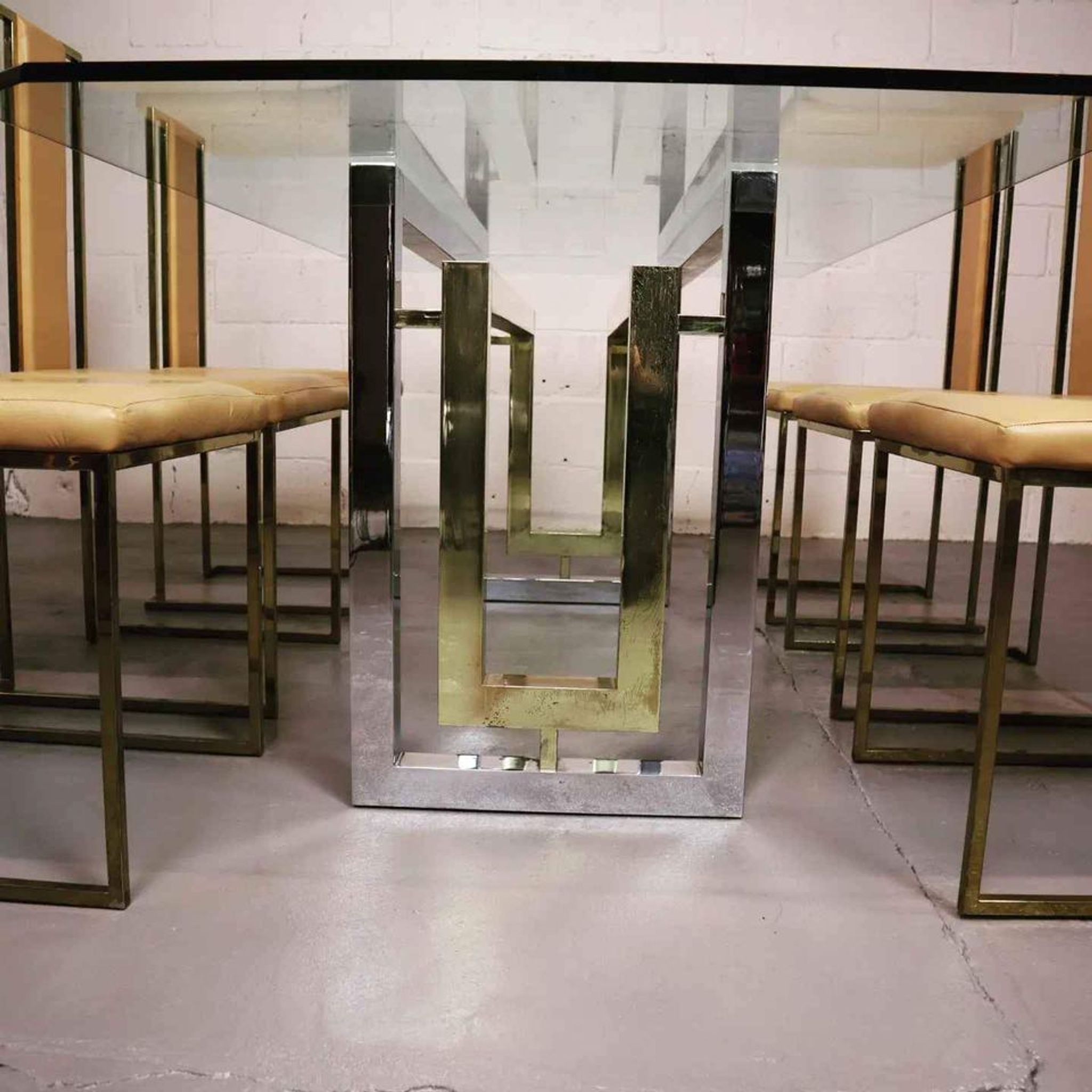 Italian dining room set by Renato Zevi from the 70's